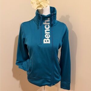 Bench Teal Blue High-Collar Zip Jacket